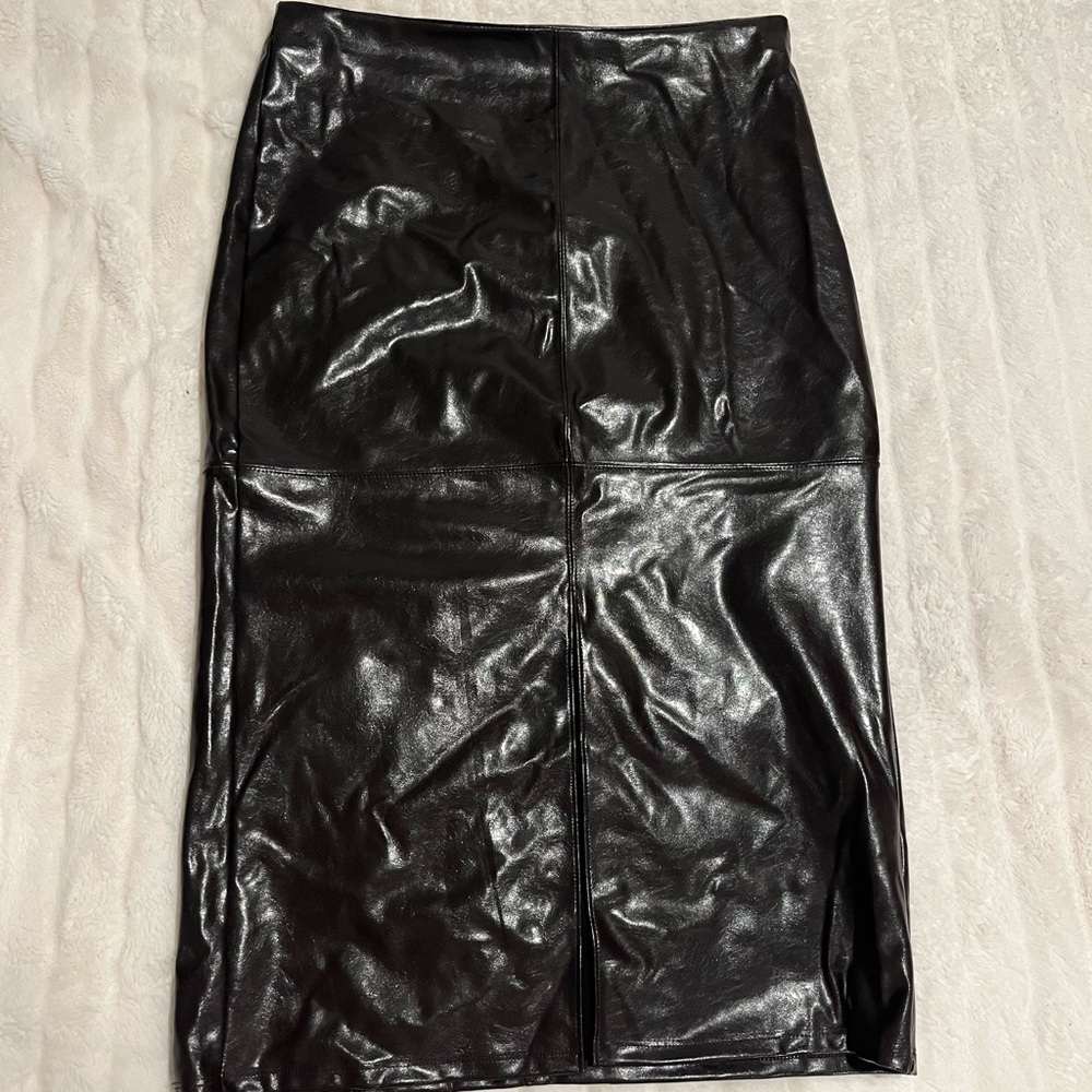 Brown Midi Pencil Skirt for Night Out
